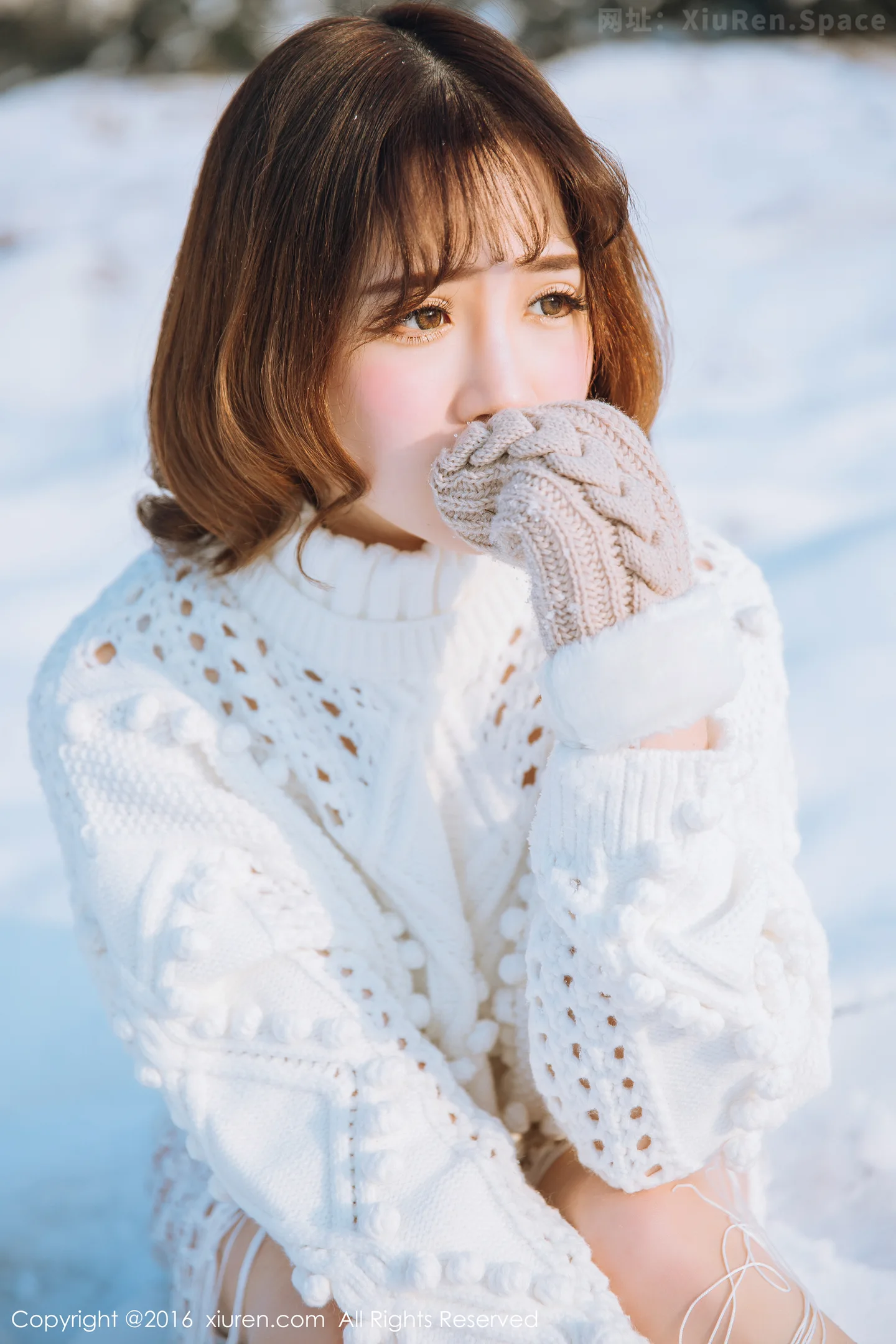 图片[3]-[XiuRen秀人网]VOL.484 嫩模徐cake雪地里白色缕空毛衣美丽冻人秀豪乳写真35P-秀人网官方网站
